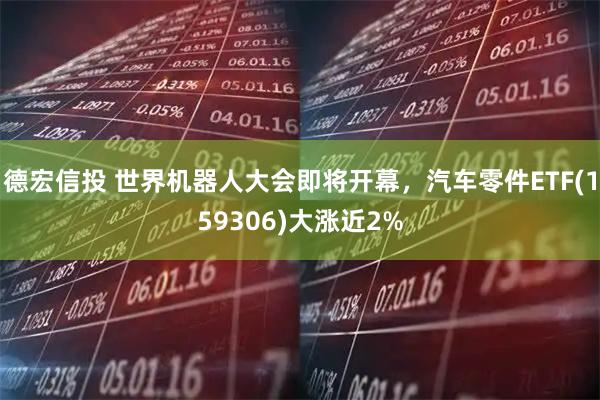 德宏信投 世界机器人大会即将开幕，汽车零件ETF(159306)大涨近2%